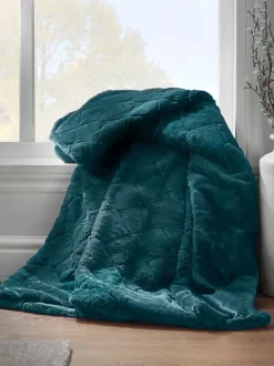 Catherine Lansfield|Catherine Lansfield Teddy behaaglijke en zachte geruite bedloper van fleece