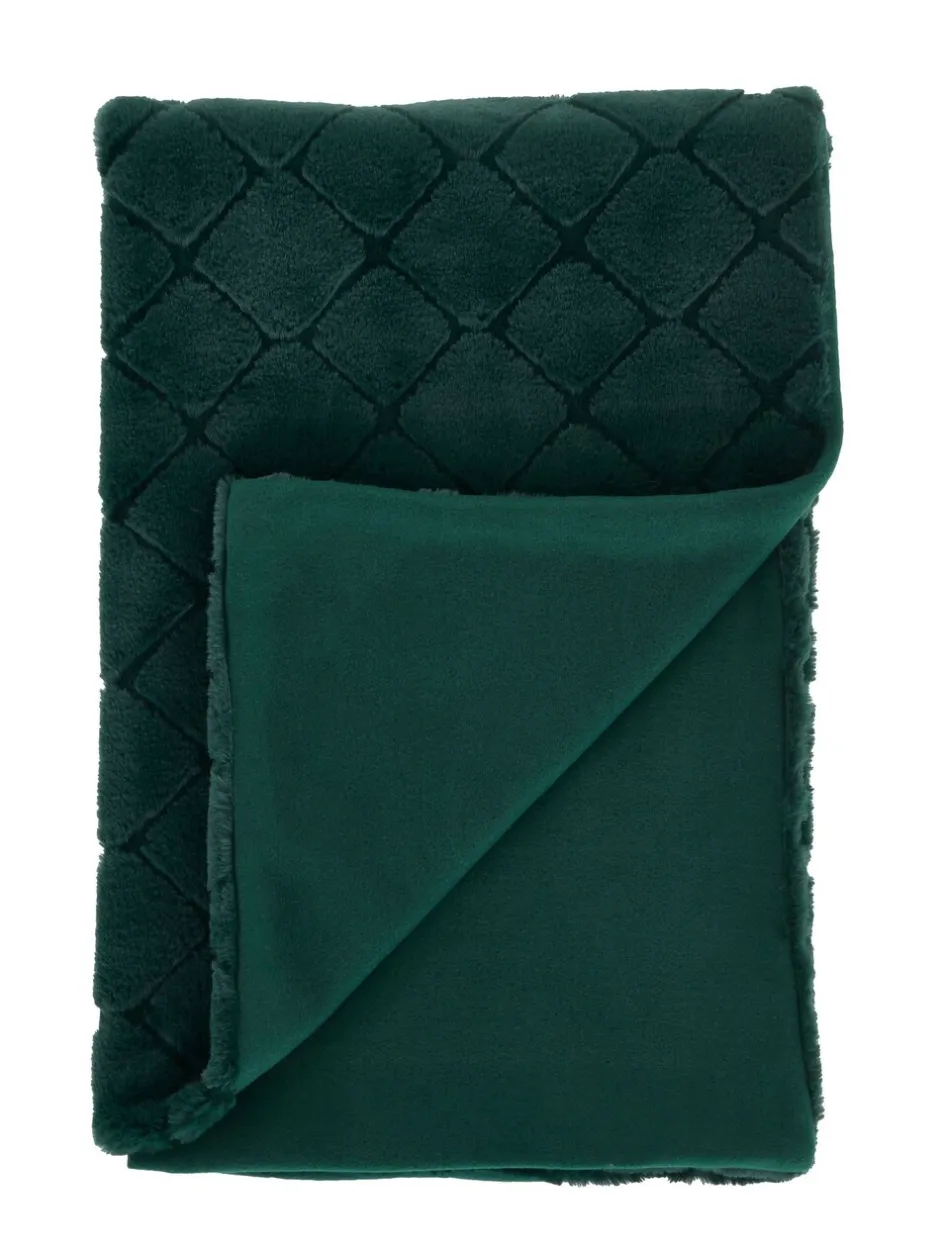 Catherine Lansfield|Catherine Lansfield Teddy behaaglijke en zachte geruite bedloper van fleece