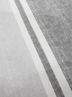 Catherine Lansfield|Catherine Lansfield Textured Banded Stripe Reversible Duvet Cover Set Antraciet