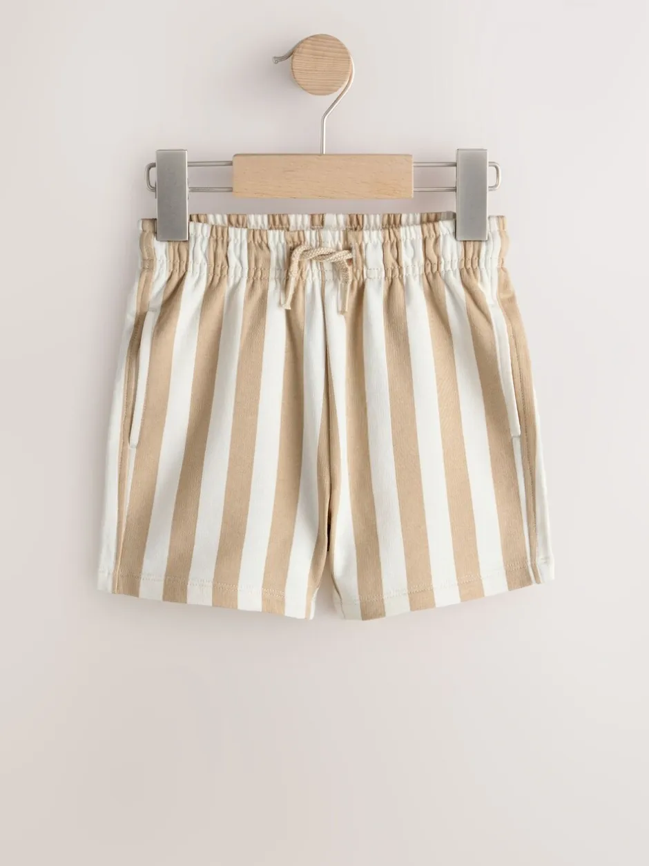 Shorts|Shorts|Next - Jersey short (3 mnd-7 jr) Cement/Ecru Stripe
