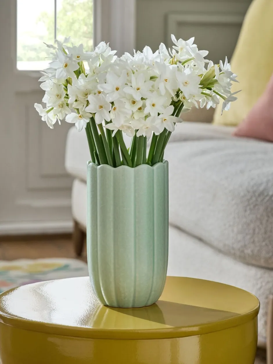 Vazen|Next Ceramic Scallop Detail Small Vase
