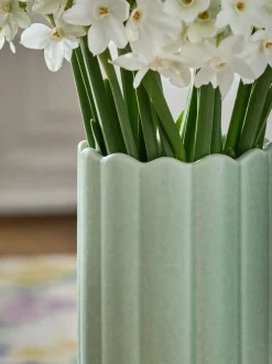 Vazen|Next Ceramic Scallop Detail Small Vase