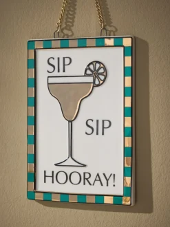 Decoraties*Next Ceramic Sip Sip Hooray Hanging Decoration