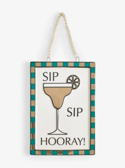 Decoraties*Next Ceramic Sip Sip Hooray Hanging Decoration