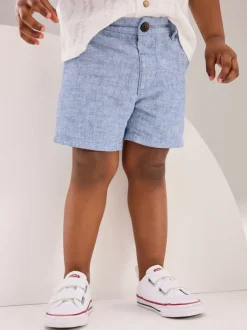Shorts|Shorts*Next Chambray blauw - Chinoshort (3 mnd-7 jr)