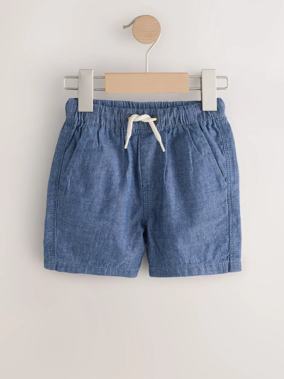Shorts|Shorts|Next Chambray blauw - Shorts met trekkoord (3mnd-7jr)