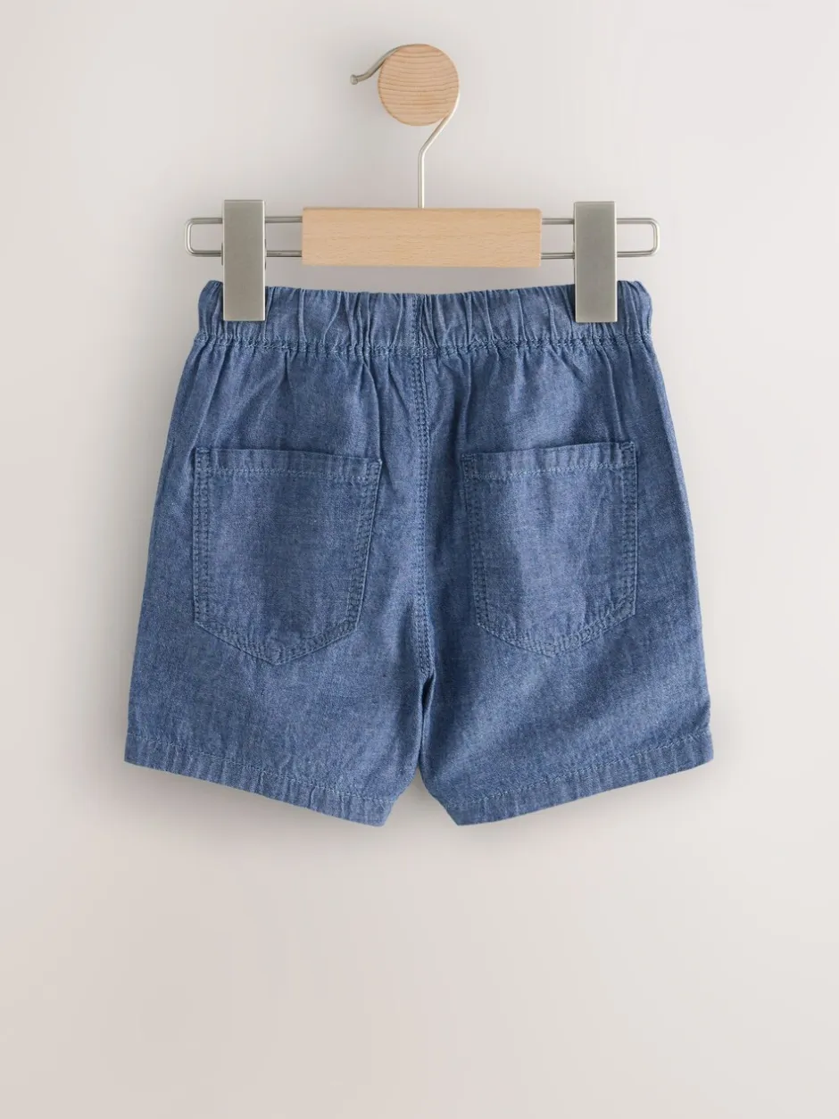Shorts|Shorts|Next Chambray blauw - Shorts met trekkoord (3mnd-7jr)