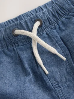 Shorts|Shorts|Next Chambray blauw - Shorts met trekkoord (3mnd-7jr)
