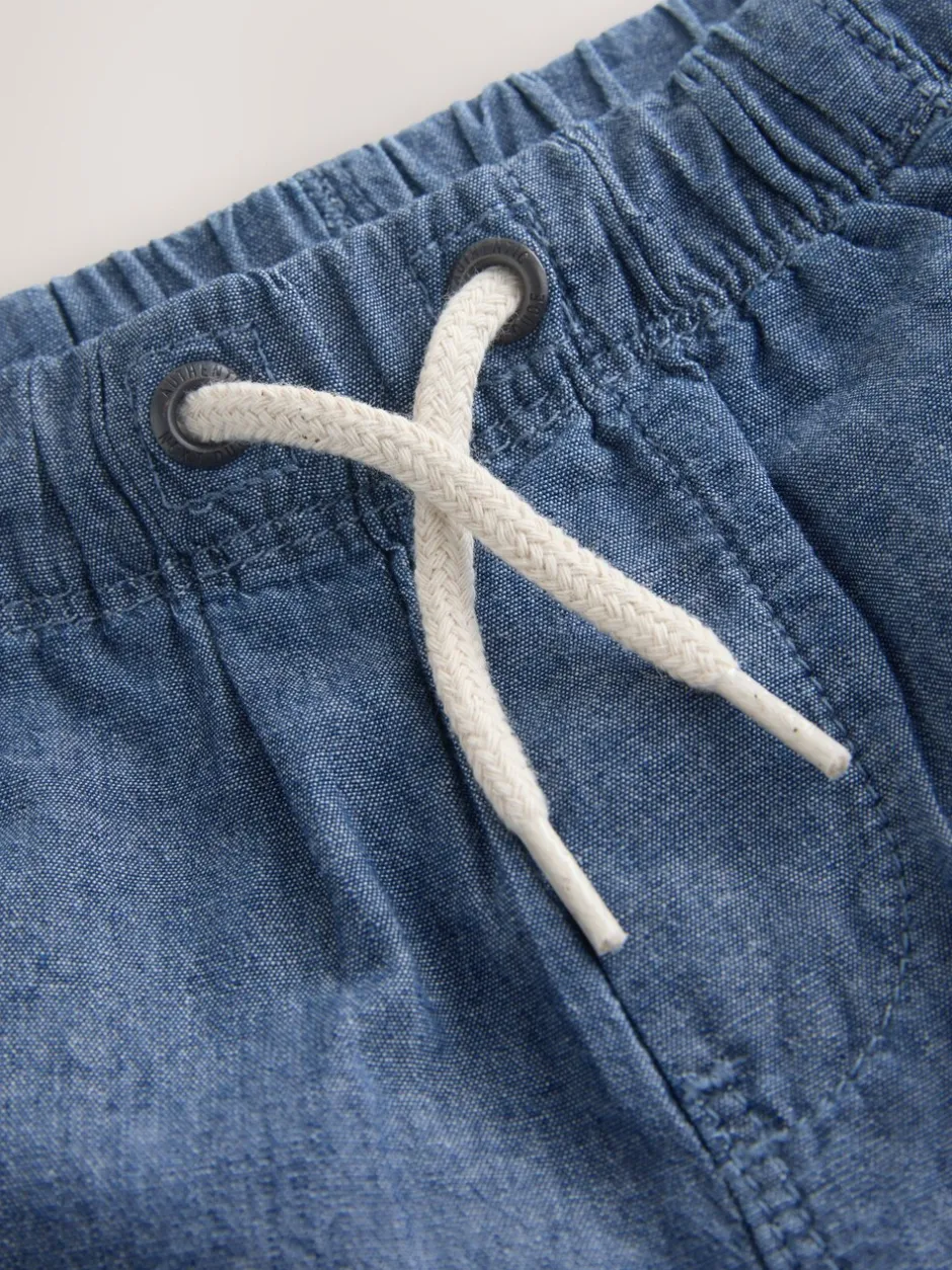 Shorts|Shorts|Next Chambray blauw - Shorts met trekkoord (3mnd-7jr)