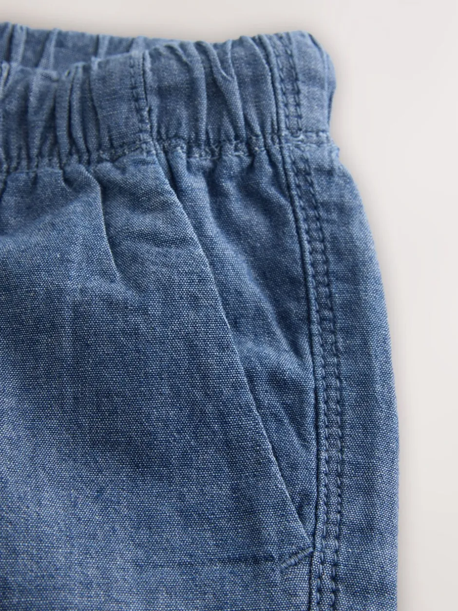 Shorts|Shorts|Next Chambray blauw - Shorts met trekkoord (3mnd-7jr)