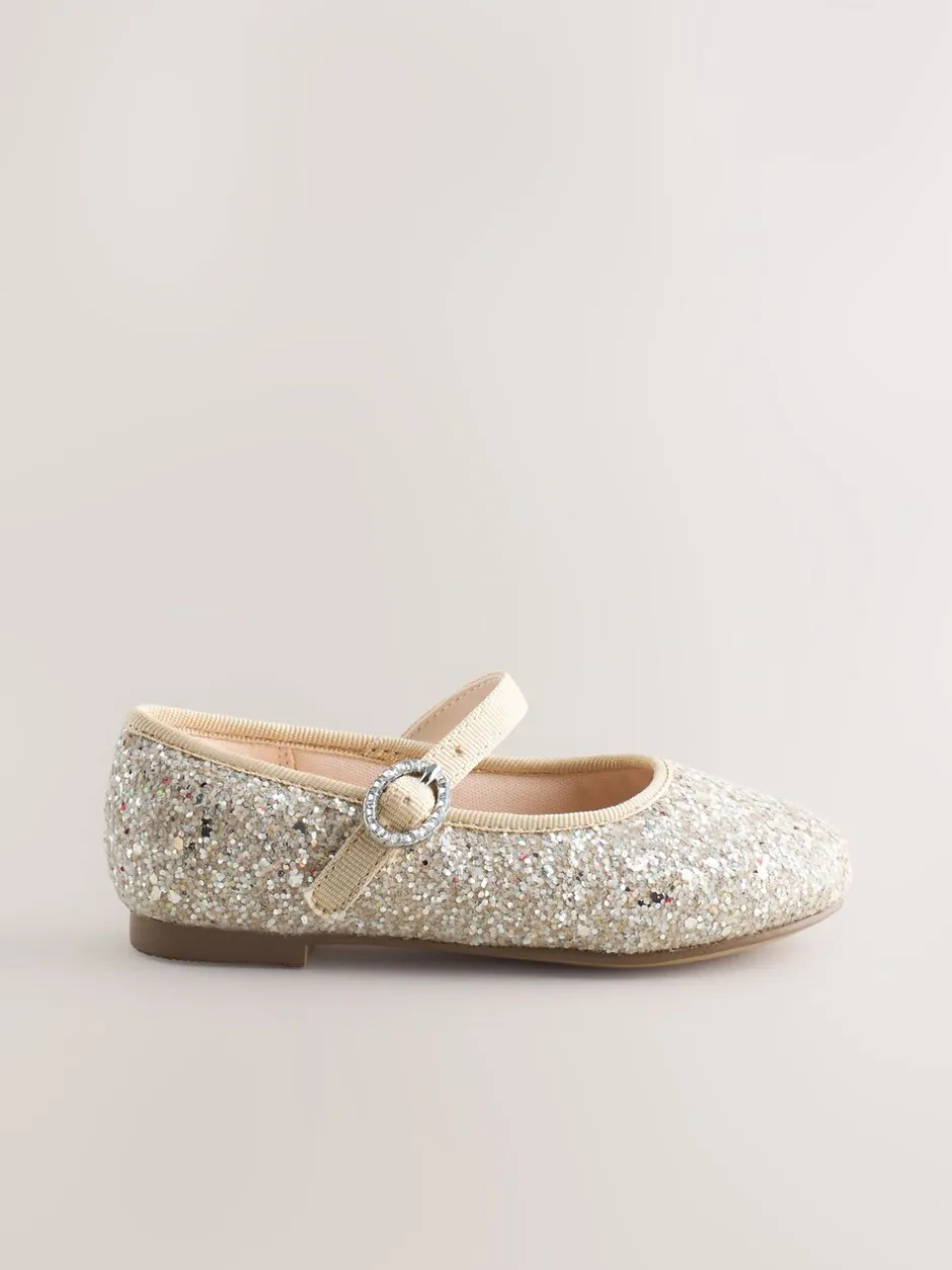 Gelegenheidskleding|Next Champagne-goud - Mary Jane gelegenheidsschoenen voor bloemenmeisjes