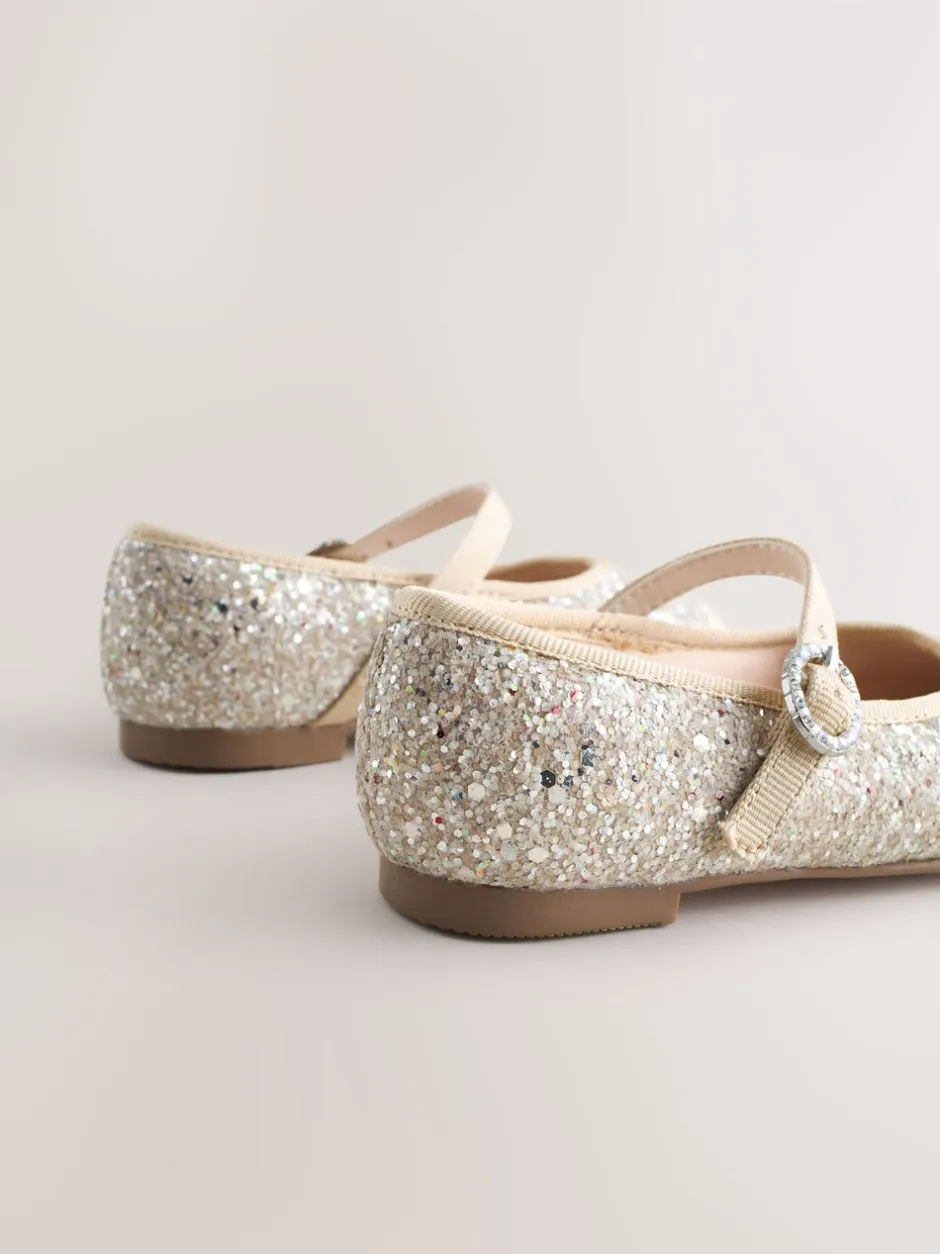 Gelegenheidskleding|Next Champagne-goud - Mary Jane gelegenheidsschoenen voor bloemenmeisjes