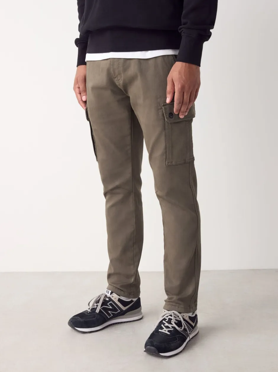 Broeken En Chino's*Next - Slim Fit Motionflex Strech Cargo Trousers Champignon