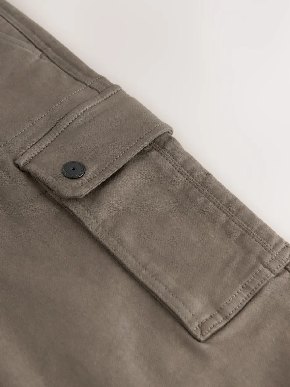 Broeken En Chino's*Next - Slim Fit Motionflex Strech Cargo Trousers Champignon