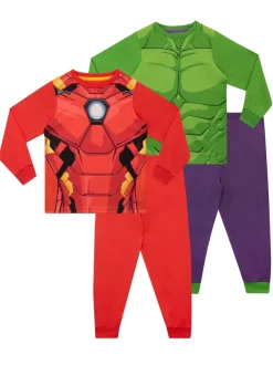 Pyjama's|Nachtkleding En Pyjama's|Character Avengers Iron Man and Hulk Pyjamas 2 Pack