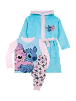 Kamerjassen*Character Disney Lilo And Stitch Dressing Gown And Pyjamas Set