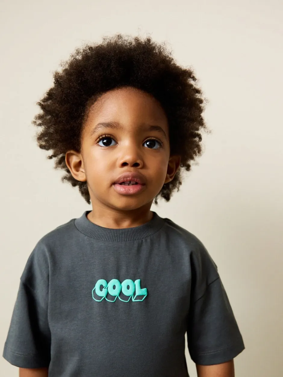 T-Shirts|Tops|Next Charcoal Grey Cool Slogan - Short Sleeve Small Graphic T-Shirt (3mths-7yrs)
