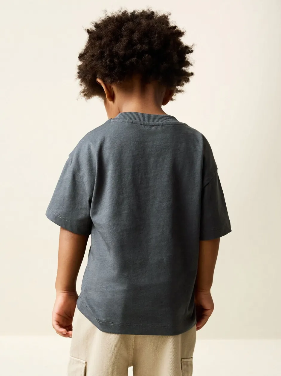 T-Shirts|Tops|Next Charcoal Grey Cool Slogan - Short Sleeve Small Graphic T-Shirt (3mths-7yrs)