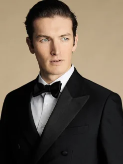 Stropdassen En Pochets|Charles Tyrwhitt - Barathea zijden vlinderstrik