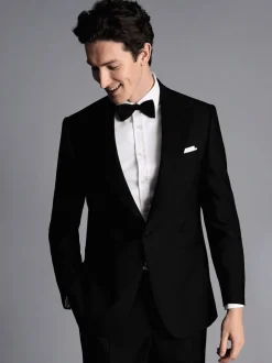 Smokings En Feestkleding|Charles Tyrwhitt - Slim-fit dinerkostuum met reverskraag: colbert