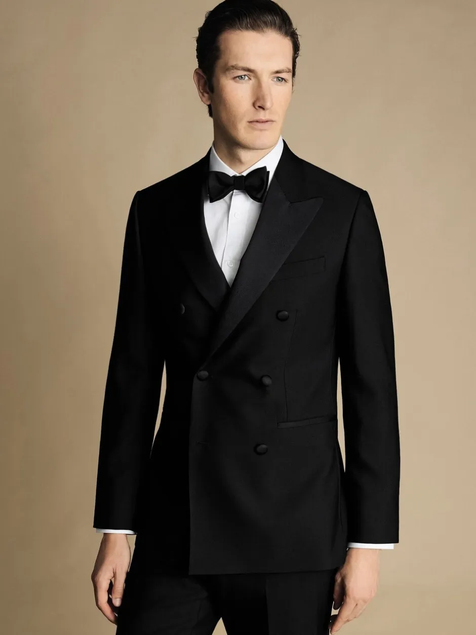 Smokings En Feestkleding|Charles Tyrwhitt - Slim-fit double-breasted diner-kostuum: colbert