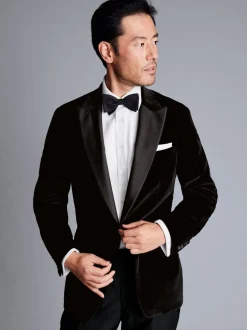 Smokings En Feestkleding|Charles Tyrwhitt Italiaans jasje van 100% katoen met klassieke pasvorm