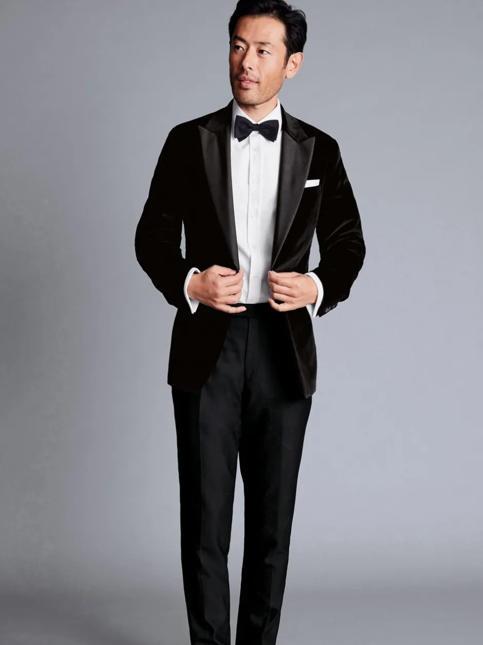 Smokings En Feestkleding|Charles Tyrwhitt Italiaans jasje van 100% katoen met klassieke pasvorm