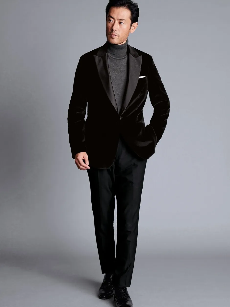 Smokings En Feestkleding|Charles Tyrwhitt Italiaans jasje van 100% katoen met klassieke pasvorm