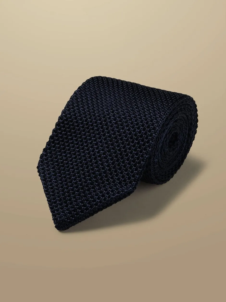 Stropdassen En Pochets*Charles Tyrwhitt smalle gebreide zijden das