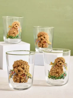 Glas|Tafelgerei|Next Charlie the Cockapoo Tumbler-glazen set van 4