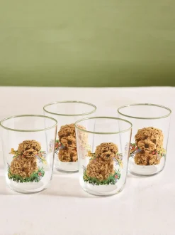 Glas|Tafelgerei|Next Charlie the Cockapoo Tumbler-glazen set van 4