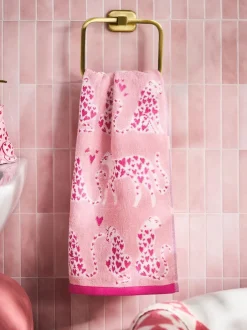 Handdoeken En Badmatten|Next Cheetah Valentines 100% Cotton Towel