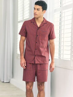 Pyjama's|Chelsea Peers - Shortpyjamaset met vage strepen