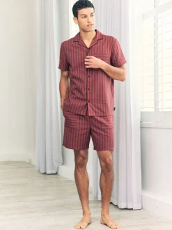 Pyjama's|Chelsea Peers - Shortpyjamaset met vage strepen