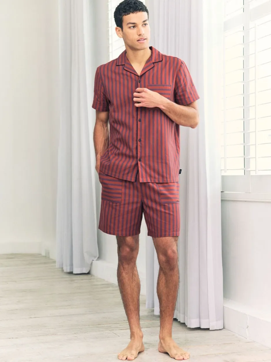 Pyjama's|Chelsea Peers - Shortpyjamaset met vage strepen