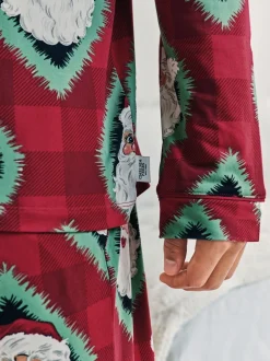 Pyjama's|Chelsea Peers Christmas Jolly Santa Print Long Pyjamas Set
