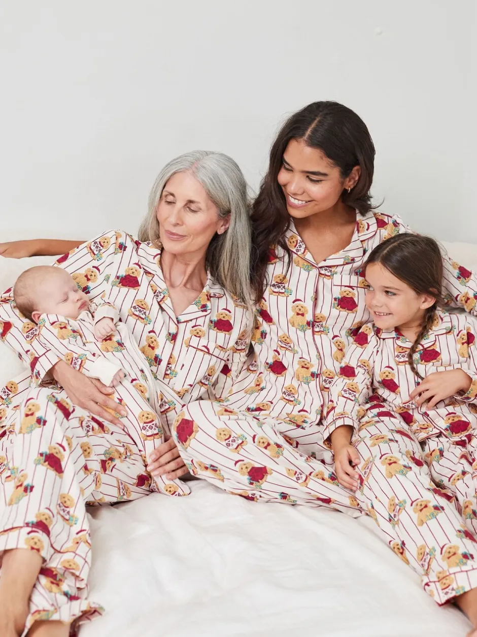 Pyjama's|Alle Nacht- En Loungekleding*Chelsea Peers Cotton Chip the Christmas Cockapoo Dog Print Long Pyjamas Set