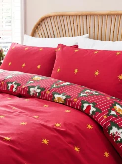 Merkbeddengoed*Chelsea Peers Cotton Christmas Tree Stripe Bedding Set