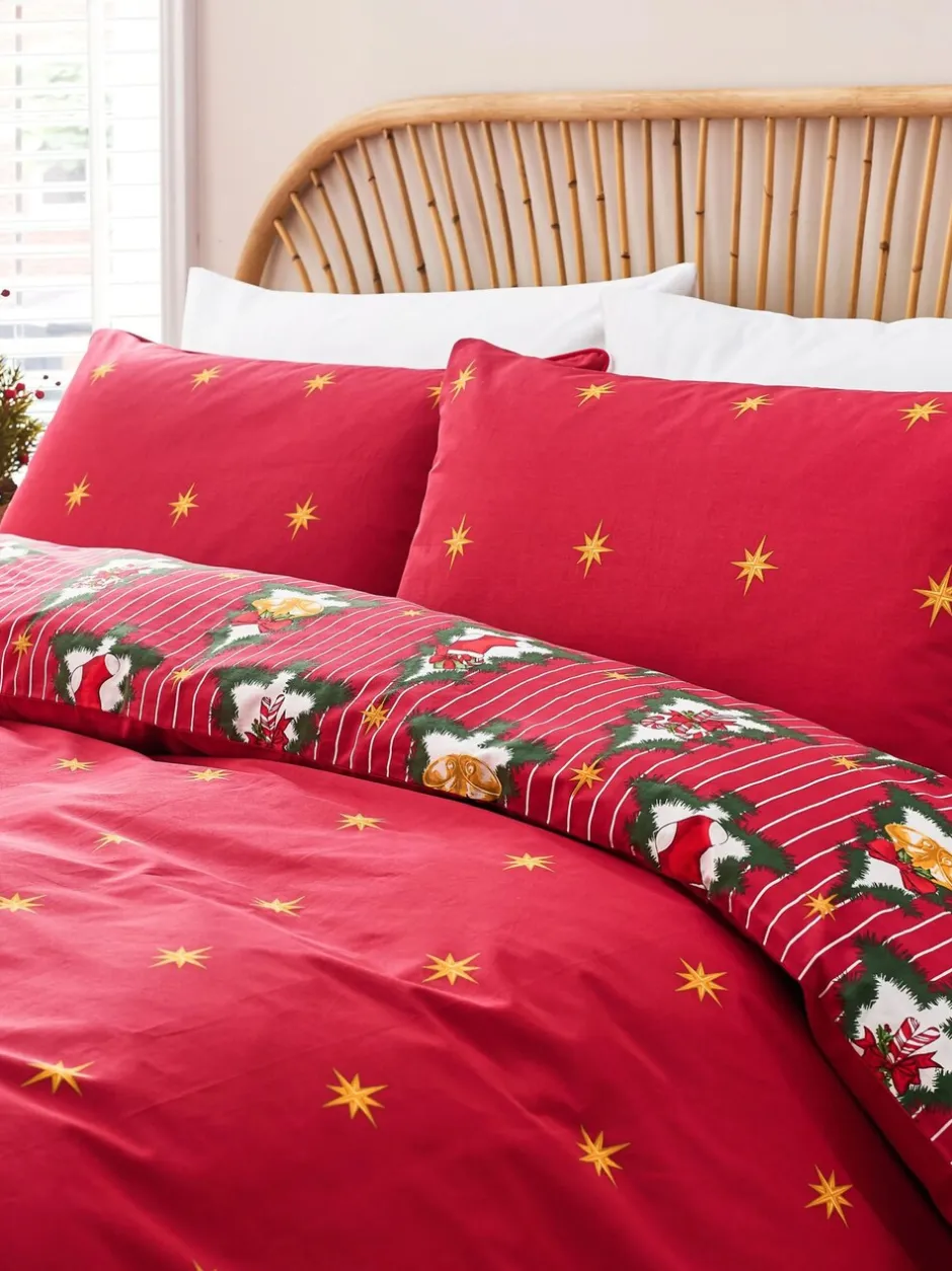 Merkbeddengoed*Chelsea Peers Cotton Christmas Tree Stripe Bedding Set