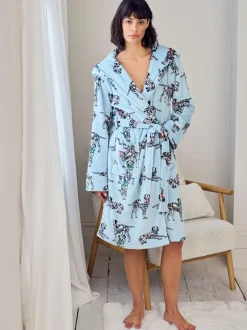 Badjassen|Chelsea Peers Fleece Dalmatian Dogs Print Dressing Gown