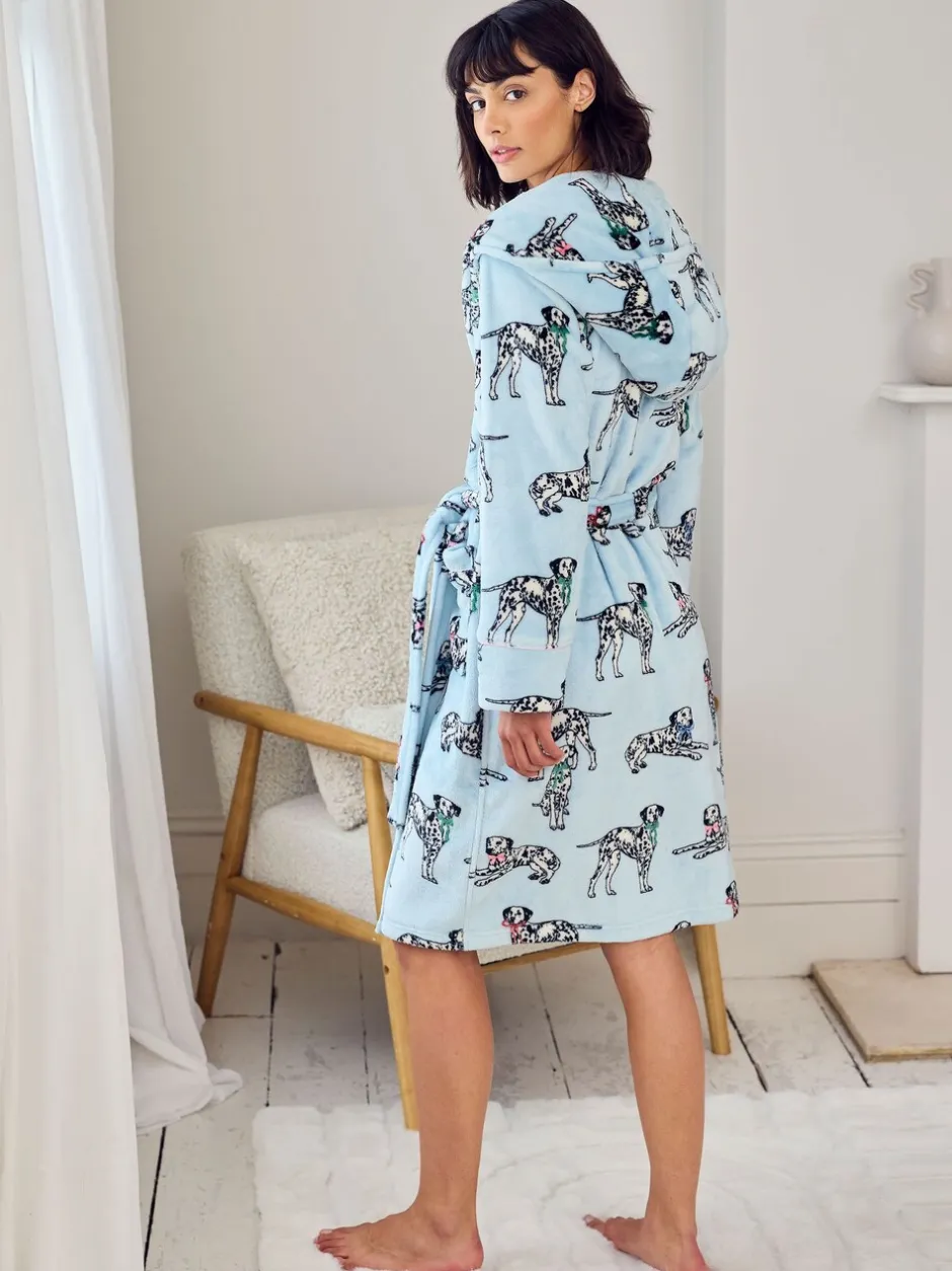 Badjassen|Chelsea Peers Fleece Dalmatian Dogs Print Dressing Gown