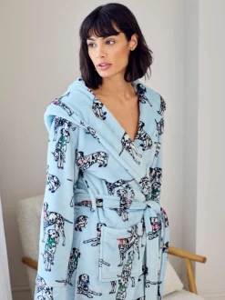 Badjassen|Chelsea Peers Fleece Dalmatian Dogs Print Dressing Gown