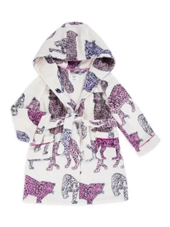 Kamerjassen|Chelsea Peers Kinder Fleece Kamerjas met Luipaardprint