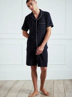 Pyjama's*Chelsea Peers TENCEL™ modal pyjamaset met korte mouwen en knopen