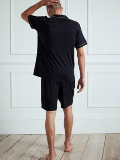 Pyjama's*Chelsea Peers TENCEL™ modal pyjamaset met korte mouwen en knopen