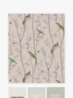 Behang*Next Chinoiserie Bird 10M Wallpaper Natuurlijk