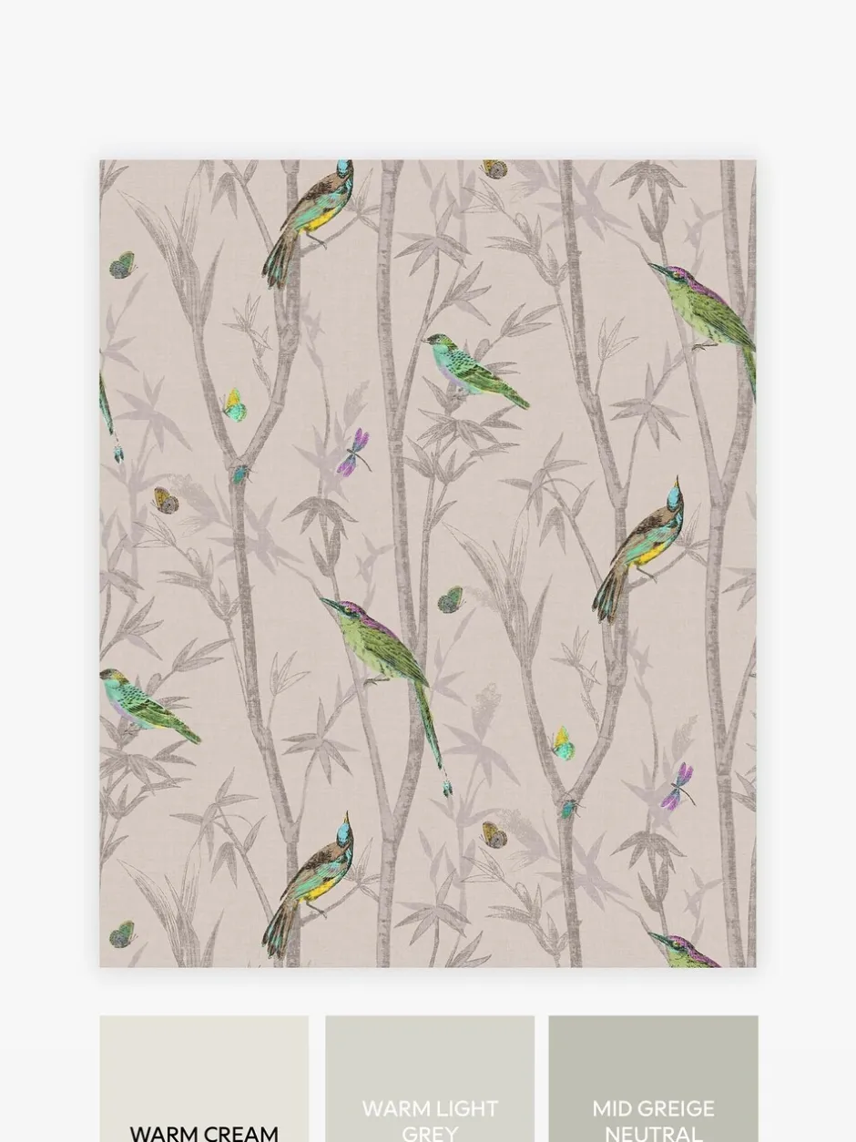 Behang*Next Chinoiserie Bird 10M Wallpaper Natuurlijk