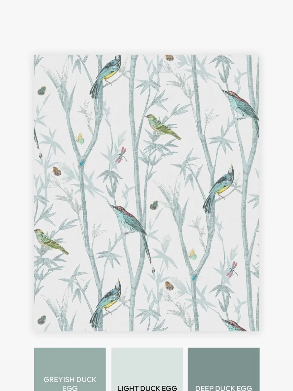 Behang|Next Chinoiserie Bird 10M Wallpaper Blauw