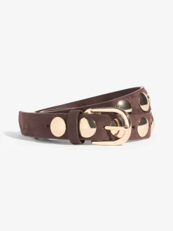 Ceintuurs*Friends Like These - Studded Belts 2 Pack Choc and Cream