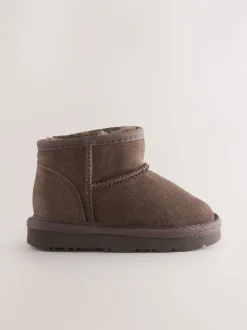 Boots*Next Chocolade Bruin Waterafstotend - Suède instaplaarzen